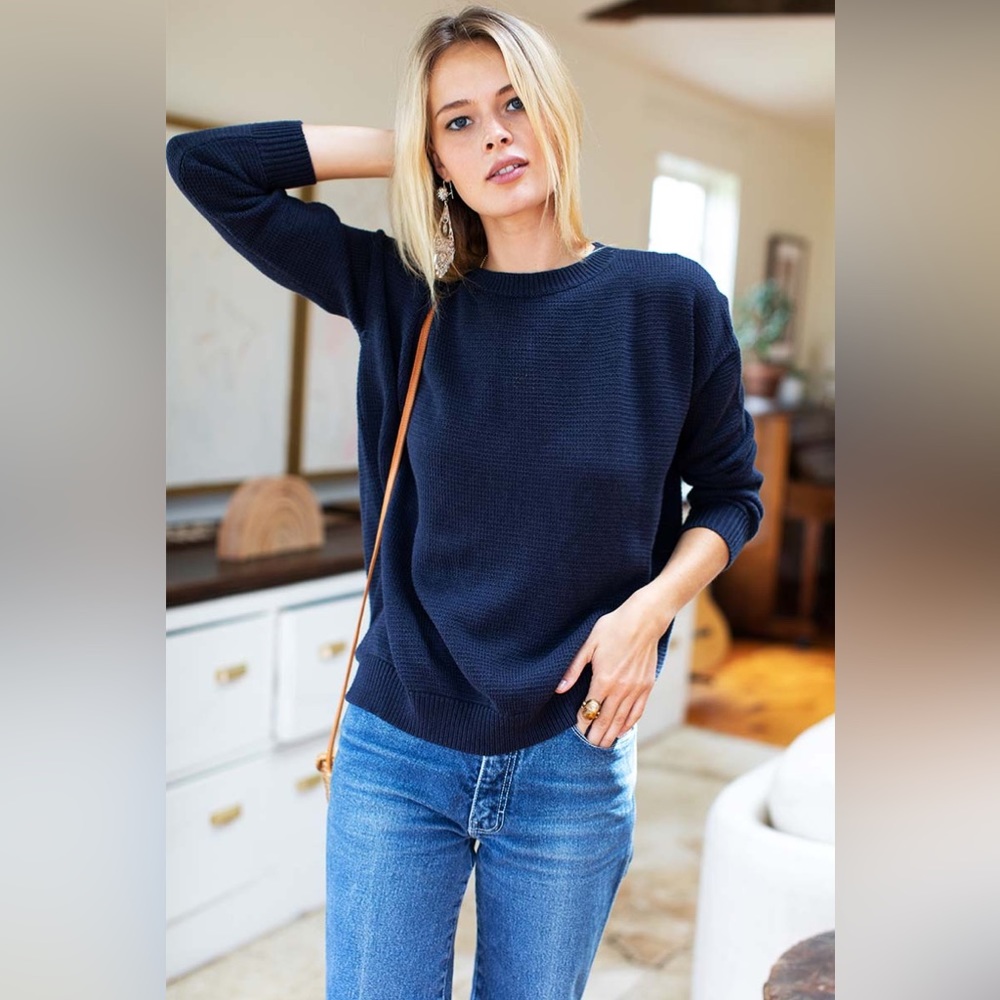 Emerson Fry Carolyn Sweater XS Navy (made in USA) - used